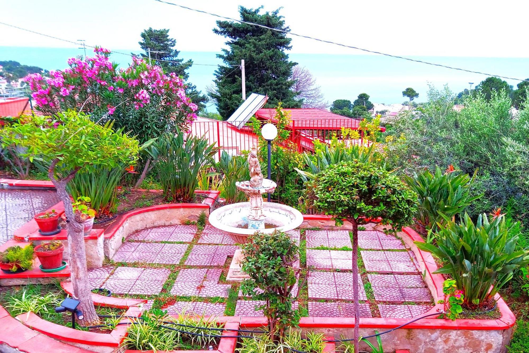 Stanza In Villa Con Giardino Vista Mare Cefalù Buitenkant foto